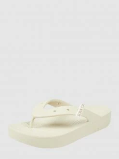 Budget ⌛ Crocs Zehentrenner Mit Plateausohle - Offwhite ?