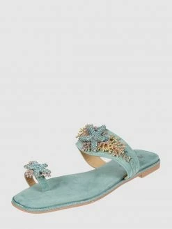 Dr. Martens-shop 5 Am billigsten ✨ ALMA EN PENA ? Sandalen Aus Veloursleder Mit Schmuckdetails - Aqua Blau ?
